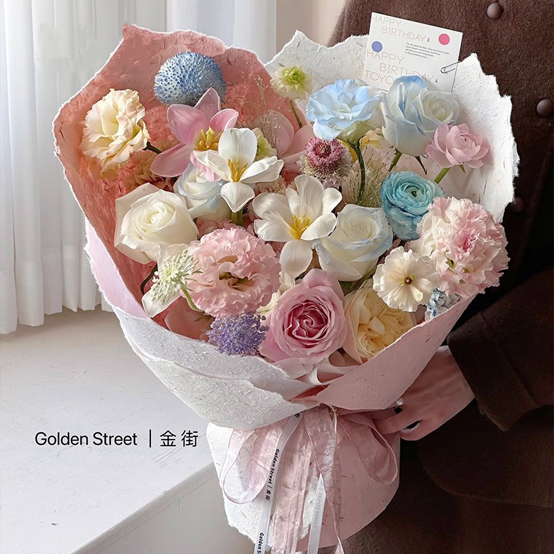 新品加厚大号手撕花瓣纸鲜花包装纸花束包花纸手工花艺材料资材