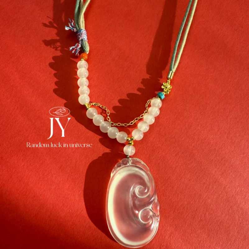 纯天然岫玉白冰福贝吊坠  (多样性发一)