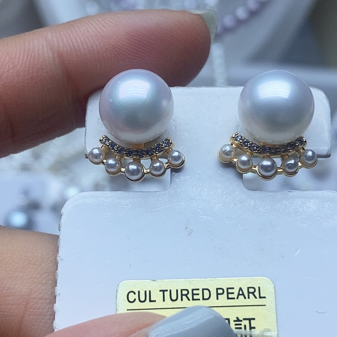 耳钉淡水珍珠未镶嵌