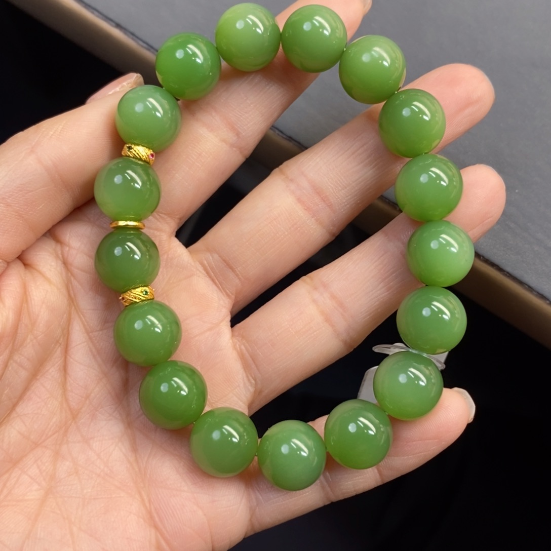 和田玉手串未镶嵌大*