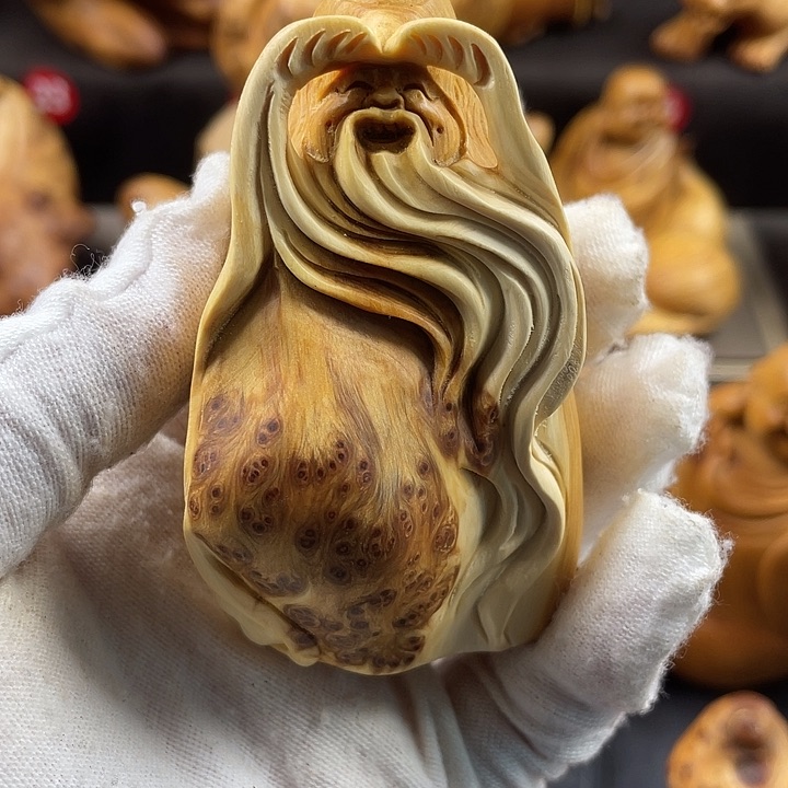 柏木（崖柏）寿星手把件