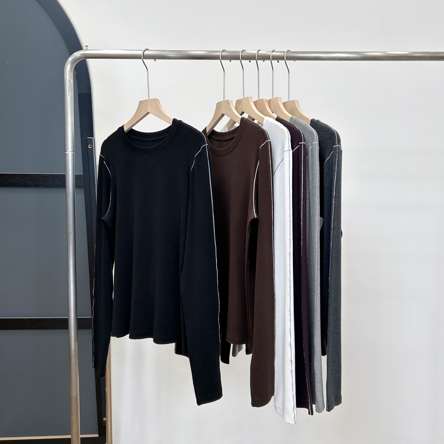 【甄选黑标系列】X-2302「是圆领露思进口机缝合撞线显瘦不止十斤」