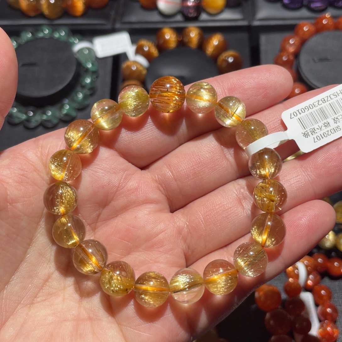 手链未镶嵌水晶发晶多宝9.7mm左右