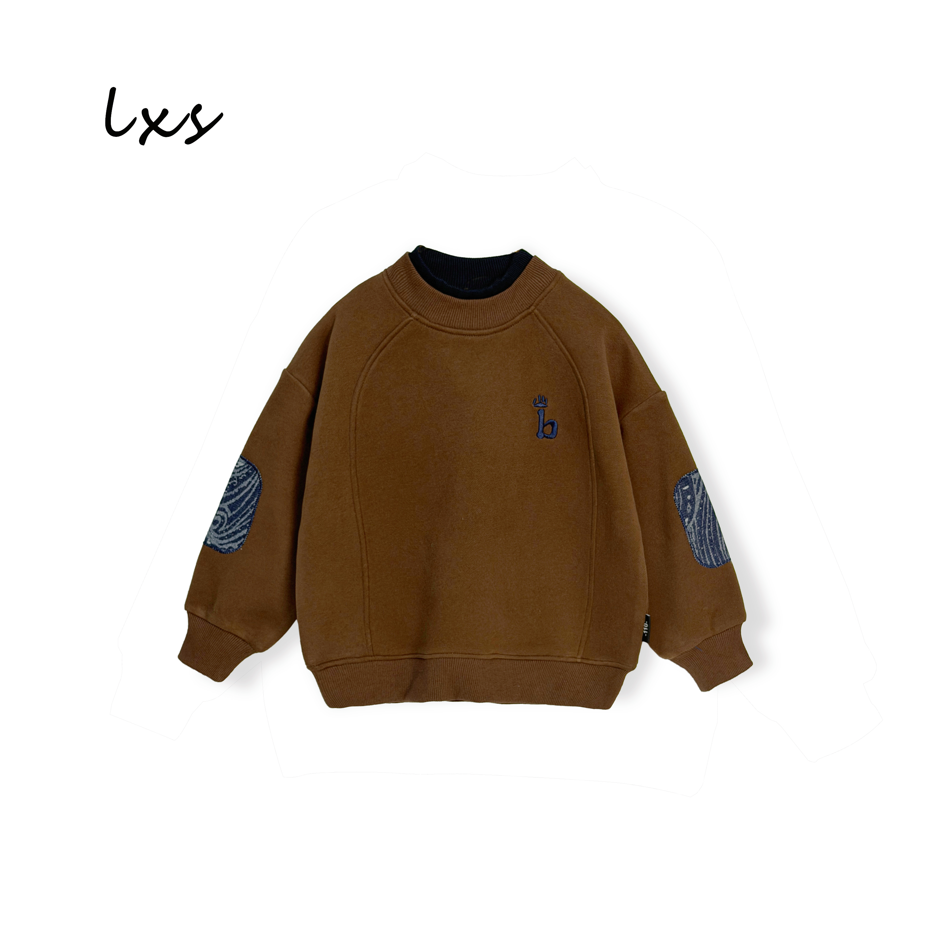 舅舅严选童装冬季男童韩版宽松百搭加绒长袖儿童套头卫衣B00099