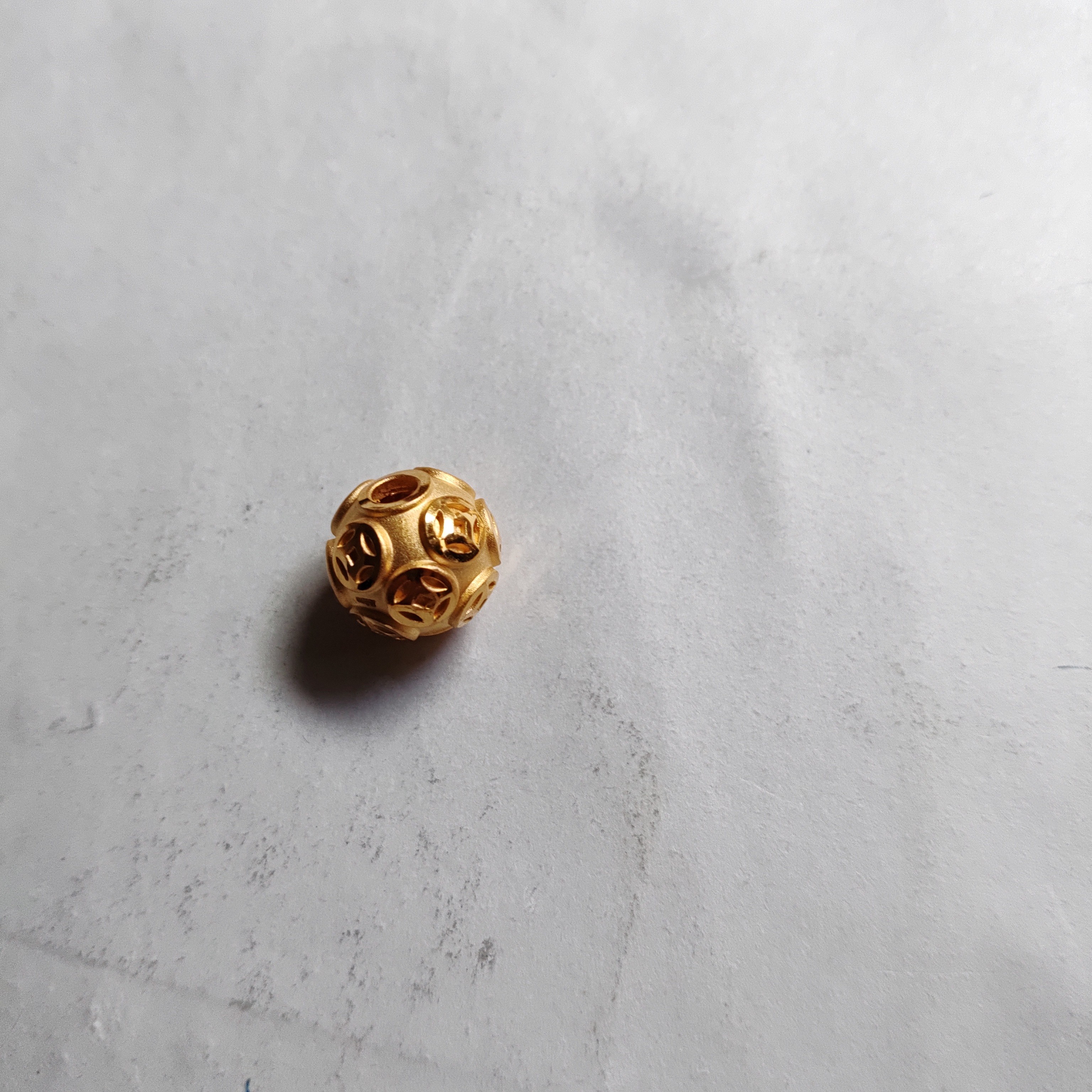 转运珠珠3D硬金貔貅配珠手串百搭珠子