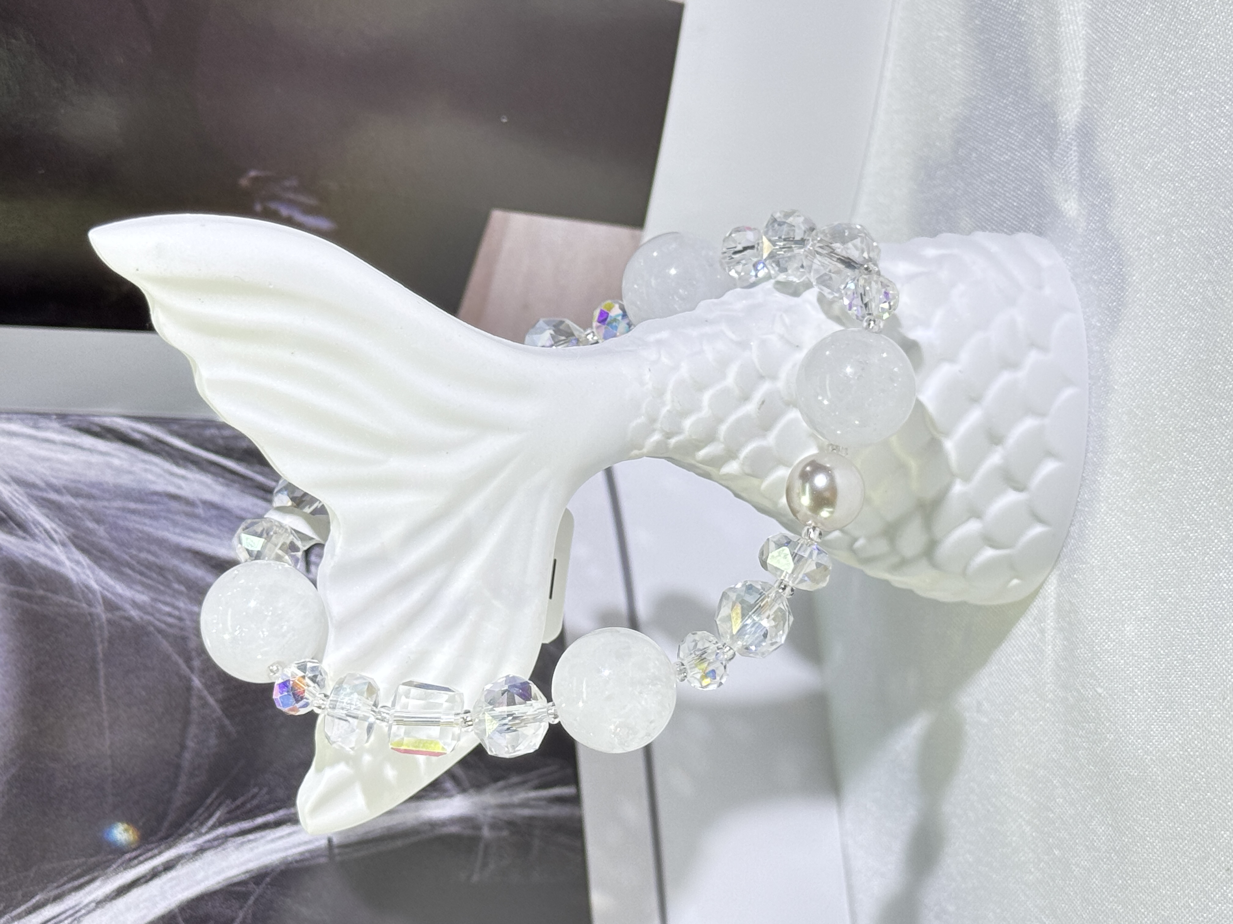 手链 拼色灰月光饰品蓝色日韩仙女时尚女通用白色