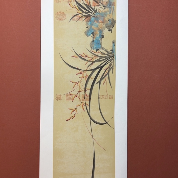 国画听兰老师花鸟