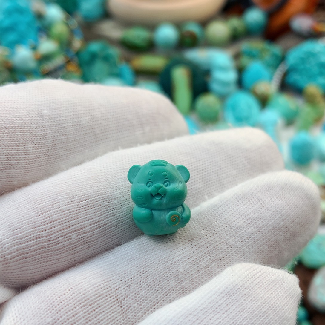 未镶嵌绿松石珠宝半成品