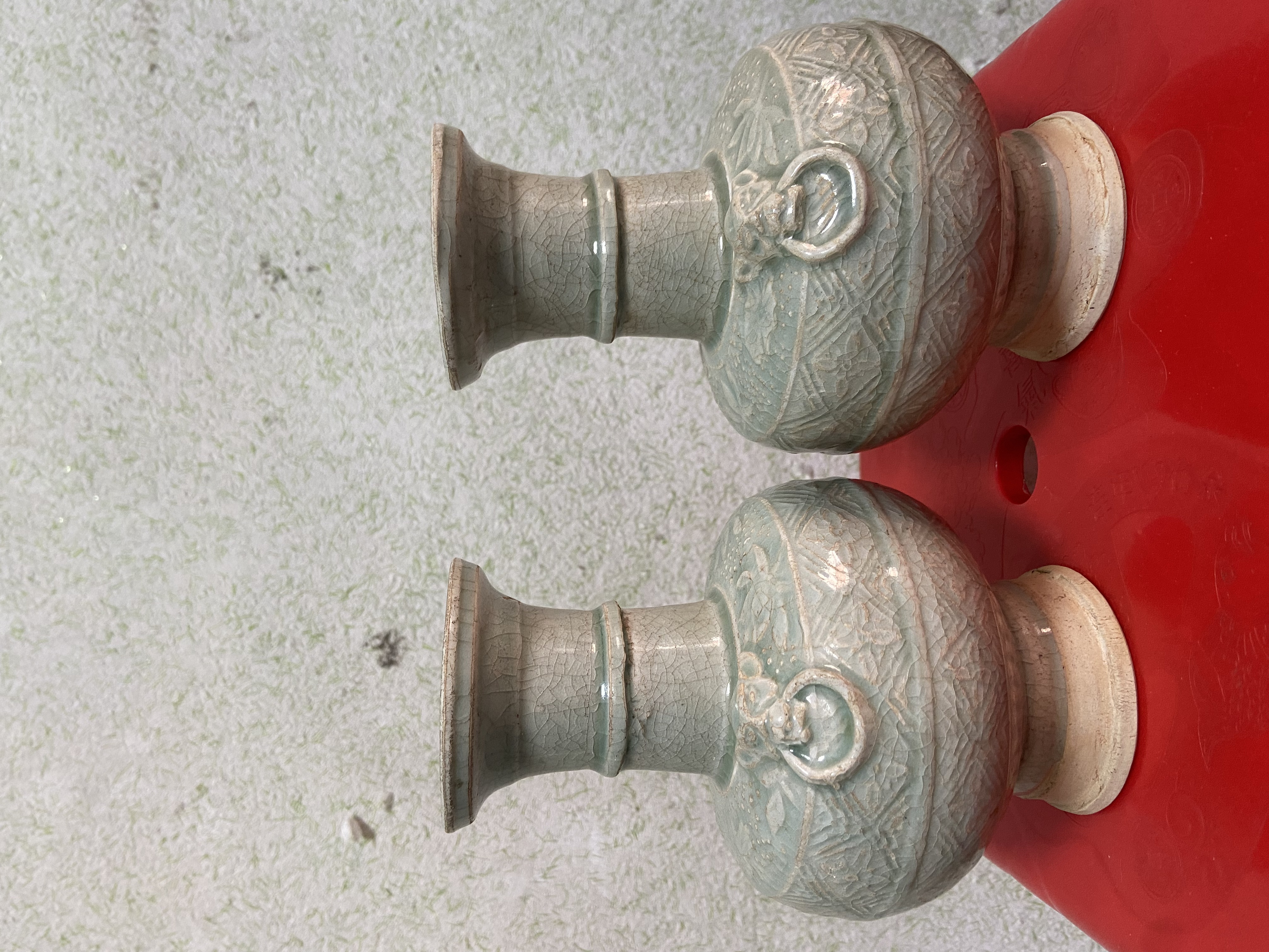 沙胞胎花盆一对完整