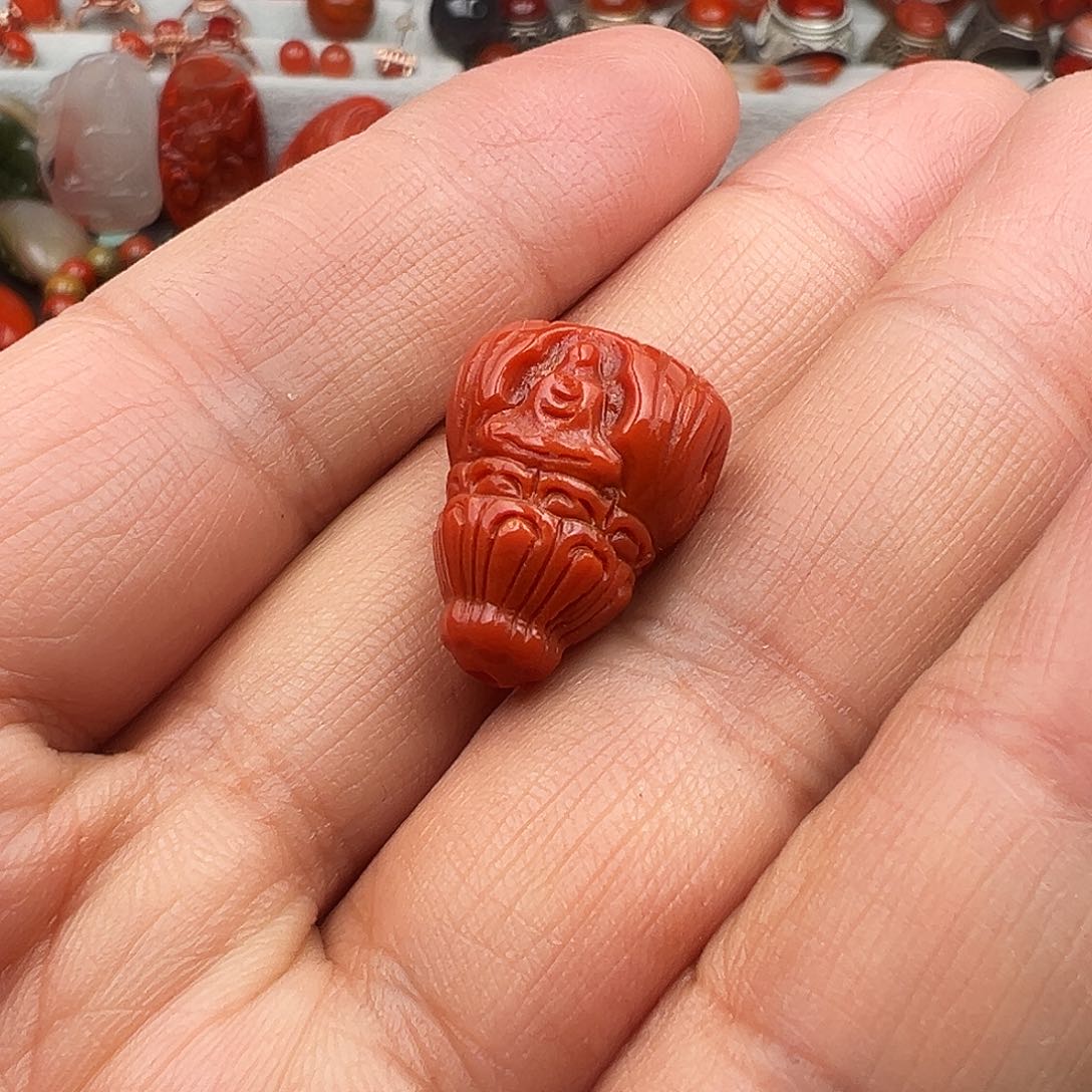 南红玛瑙珠子未镶嵌闷***主