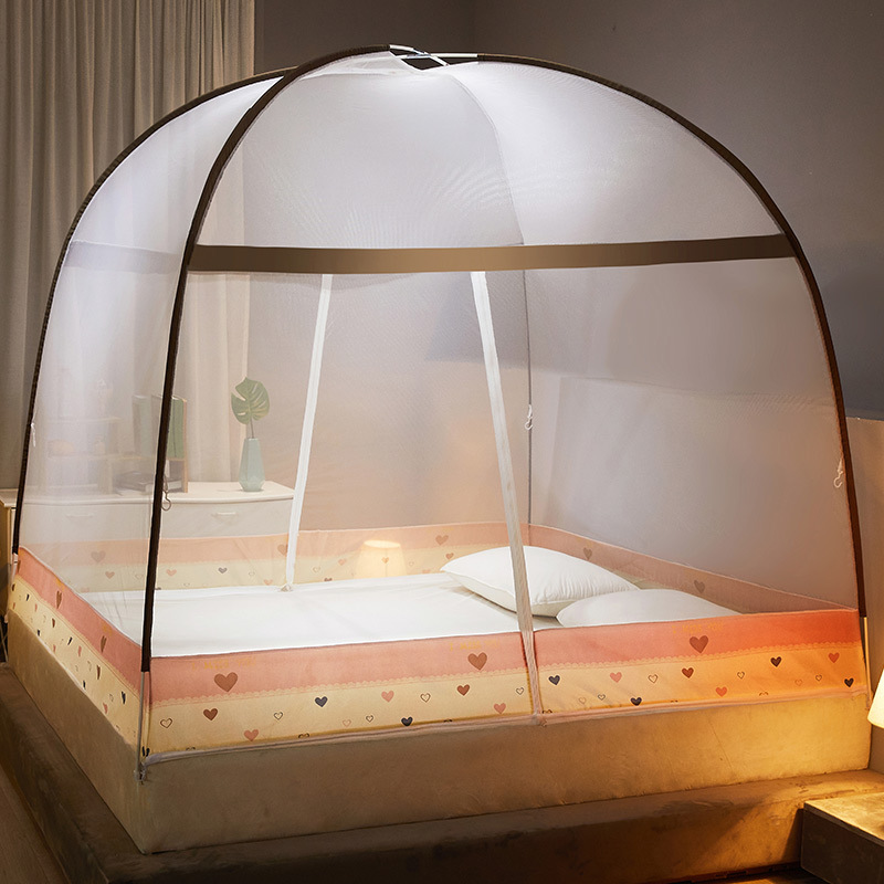 厂家免安装蒙古包蚊帐防蚊折叠儿童双开门宿舍蚊帐加密加厚款