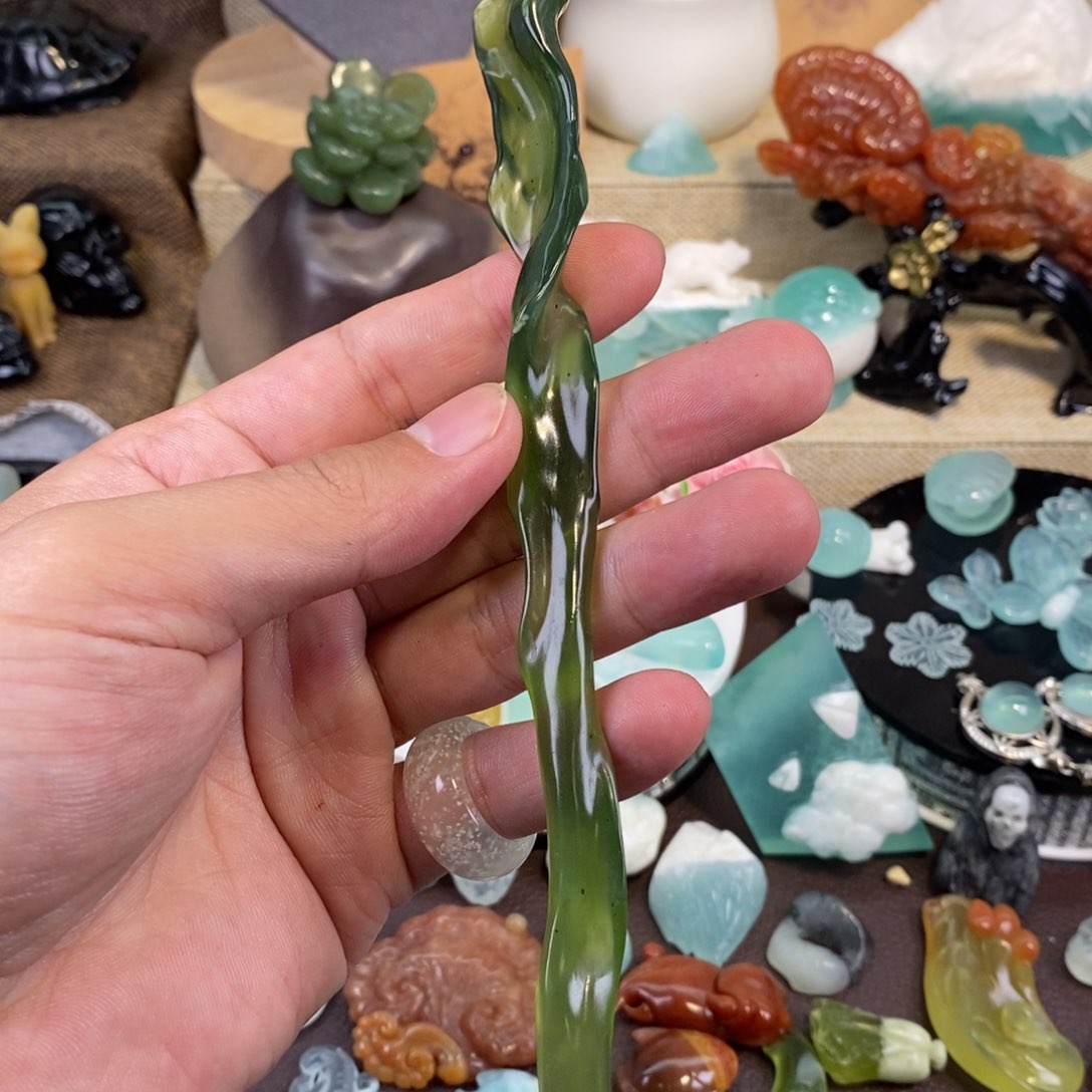 合金蛇纹石玉颈饰木***嘛