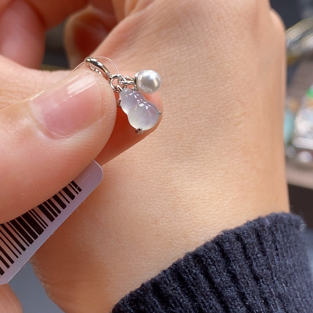 翡翠银S925镶嵌颈饰17528