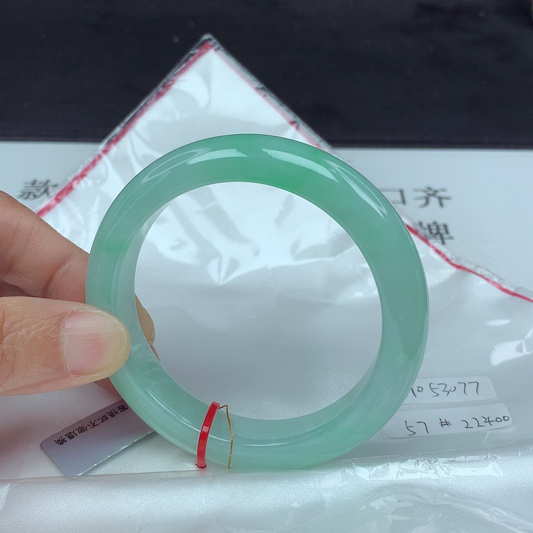 翡翠手镯未镶嵌57圈3077