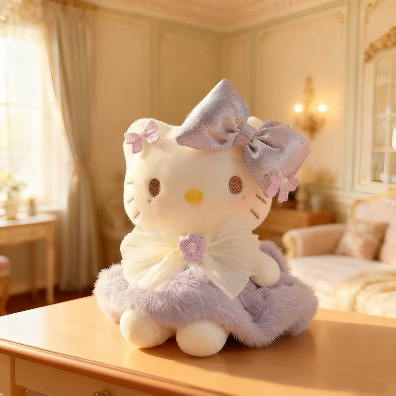 【新款】正版HelloKitty毛茸茸包挂可爱手工diy挂件钥匙扣生日礼物