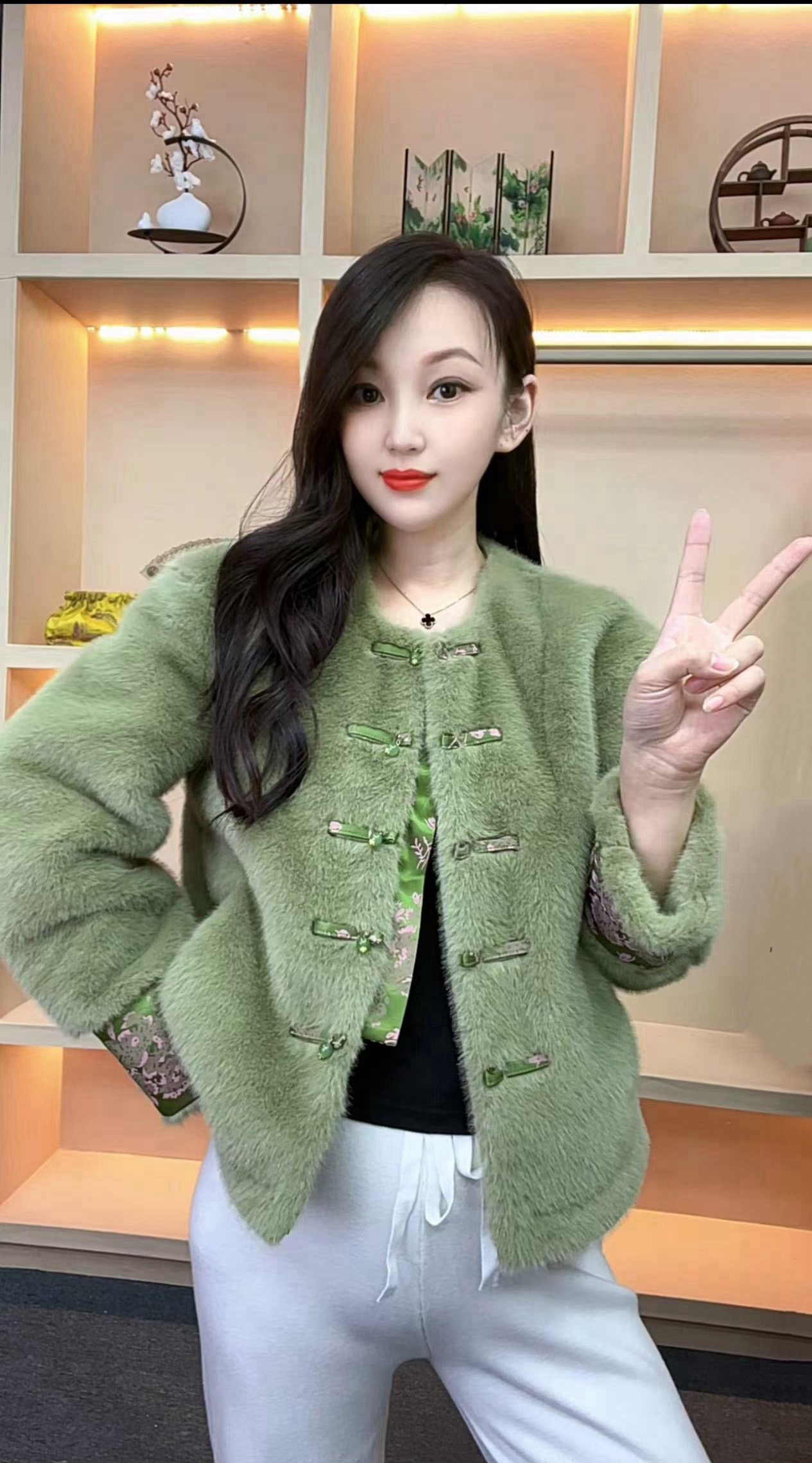 新款国风新中式双面穿盘扣外套气质设计师轻奢百搭时尚女大衣