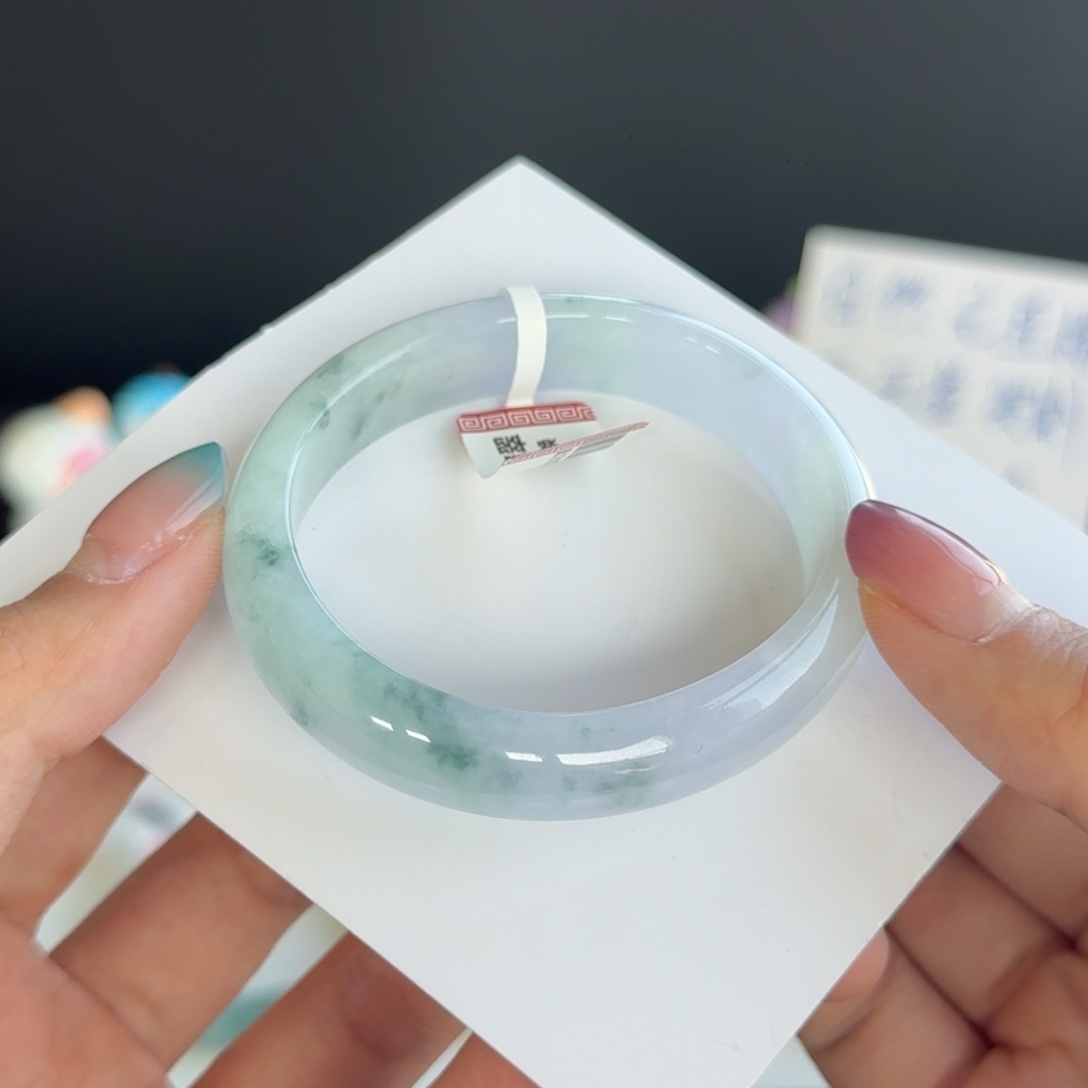 翡翠未镶嵌手镯8号 54.4贵妃