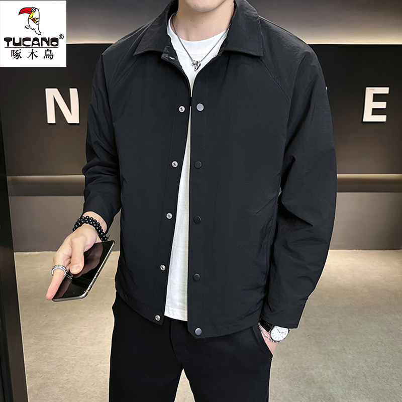 TUCANO/啄木鳥2025年新款春秋季翻领夹克男士简约风休闲时尚外套