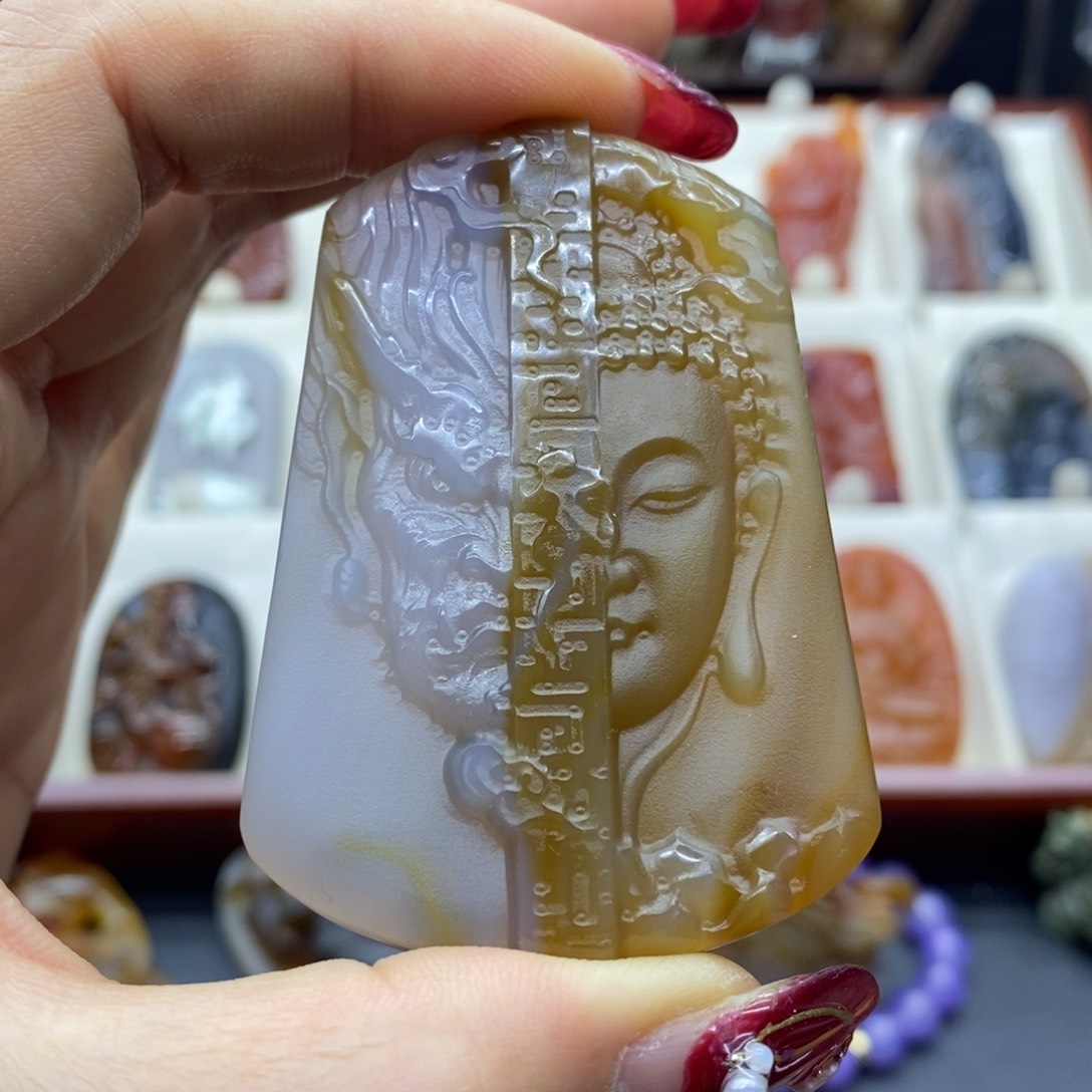 未镶嵌吊坠(赠链)玛瑙/玉髓笙***钓吊坠