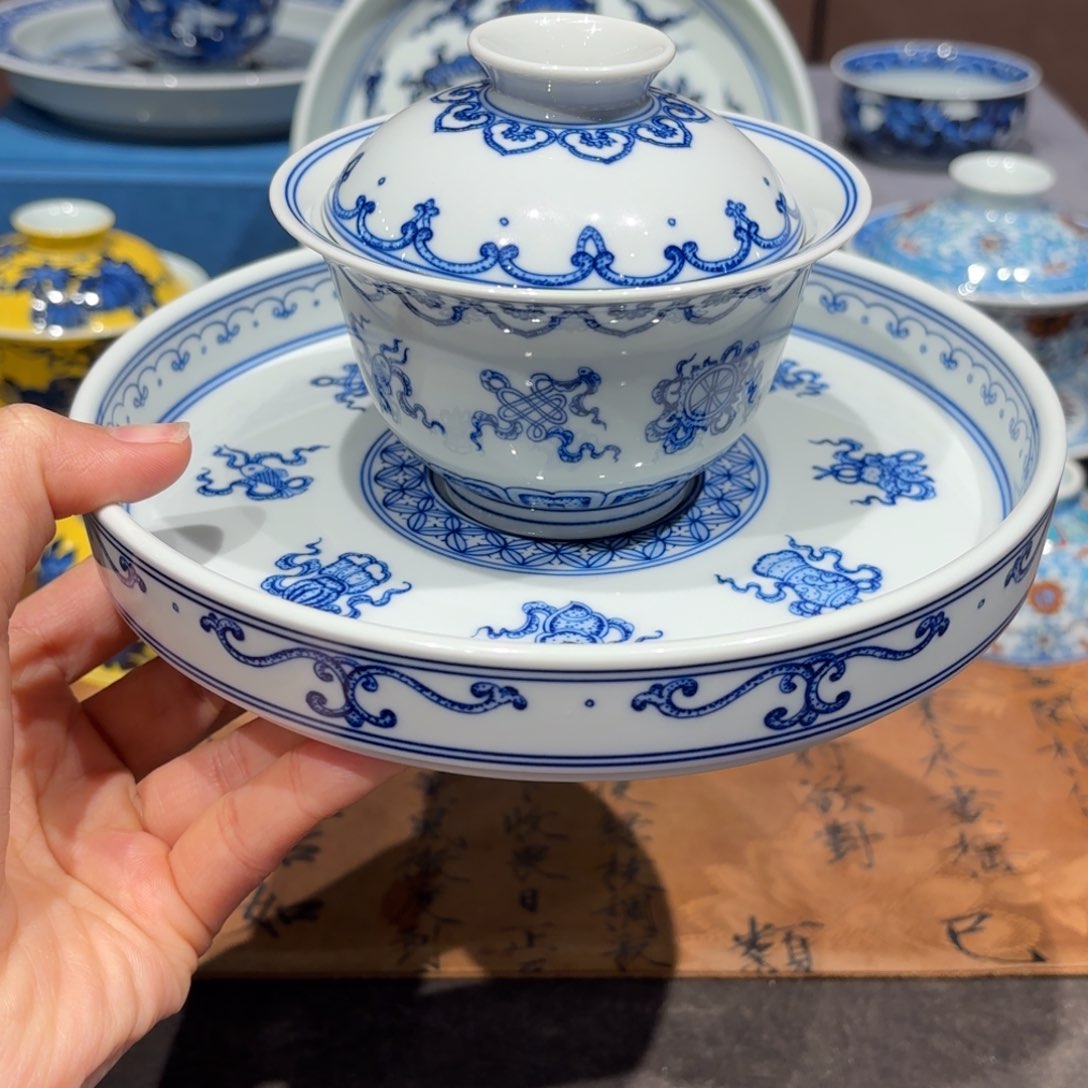 瓷片手工手绘陶瓷茶具