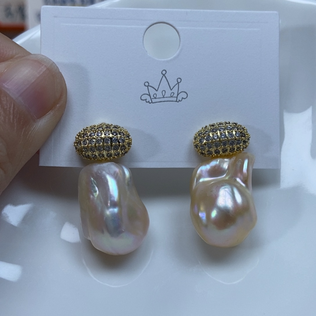 淡水珍珠耳饰合金特价643