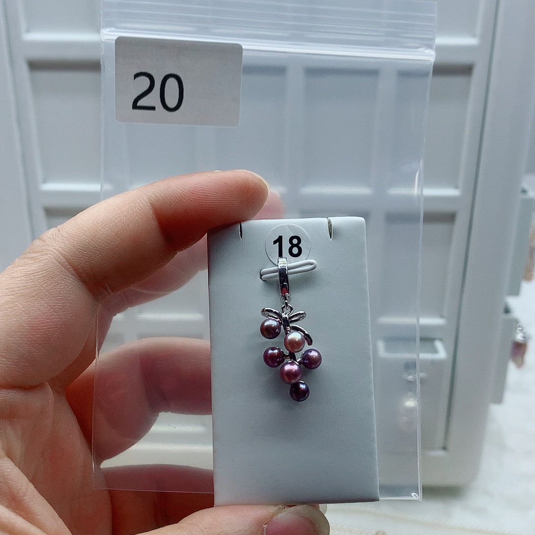 合金吊坠(不含链)淡水珍珠