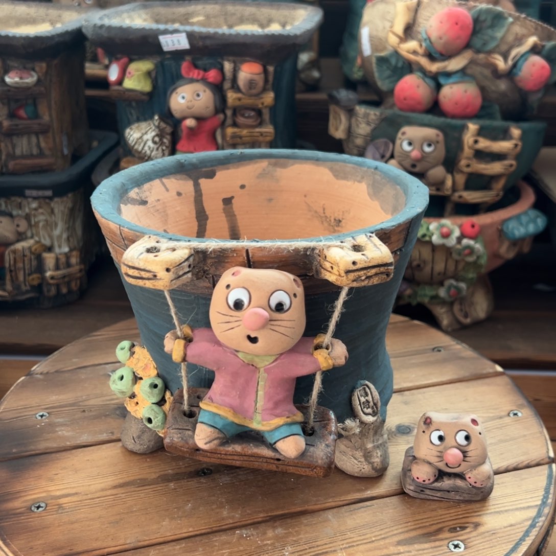 红陶嘻哈多肉花盆