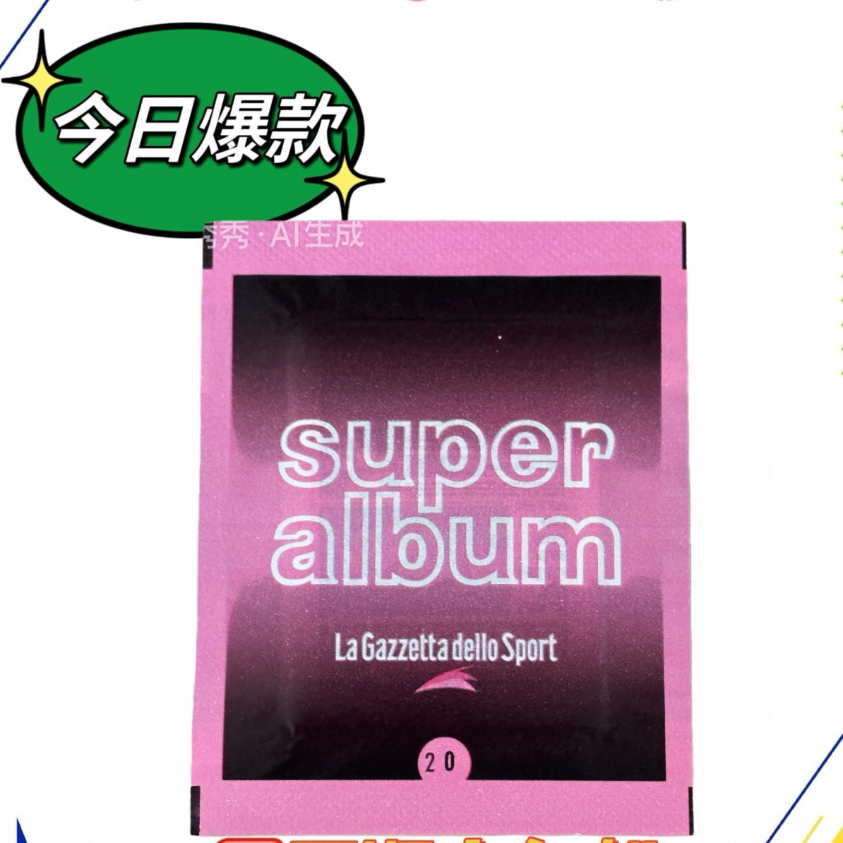 Panini意甲明星纪念贴 1包 老马大罗巴乔三剑客三马车卡卡舍瓦