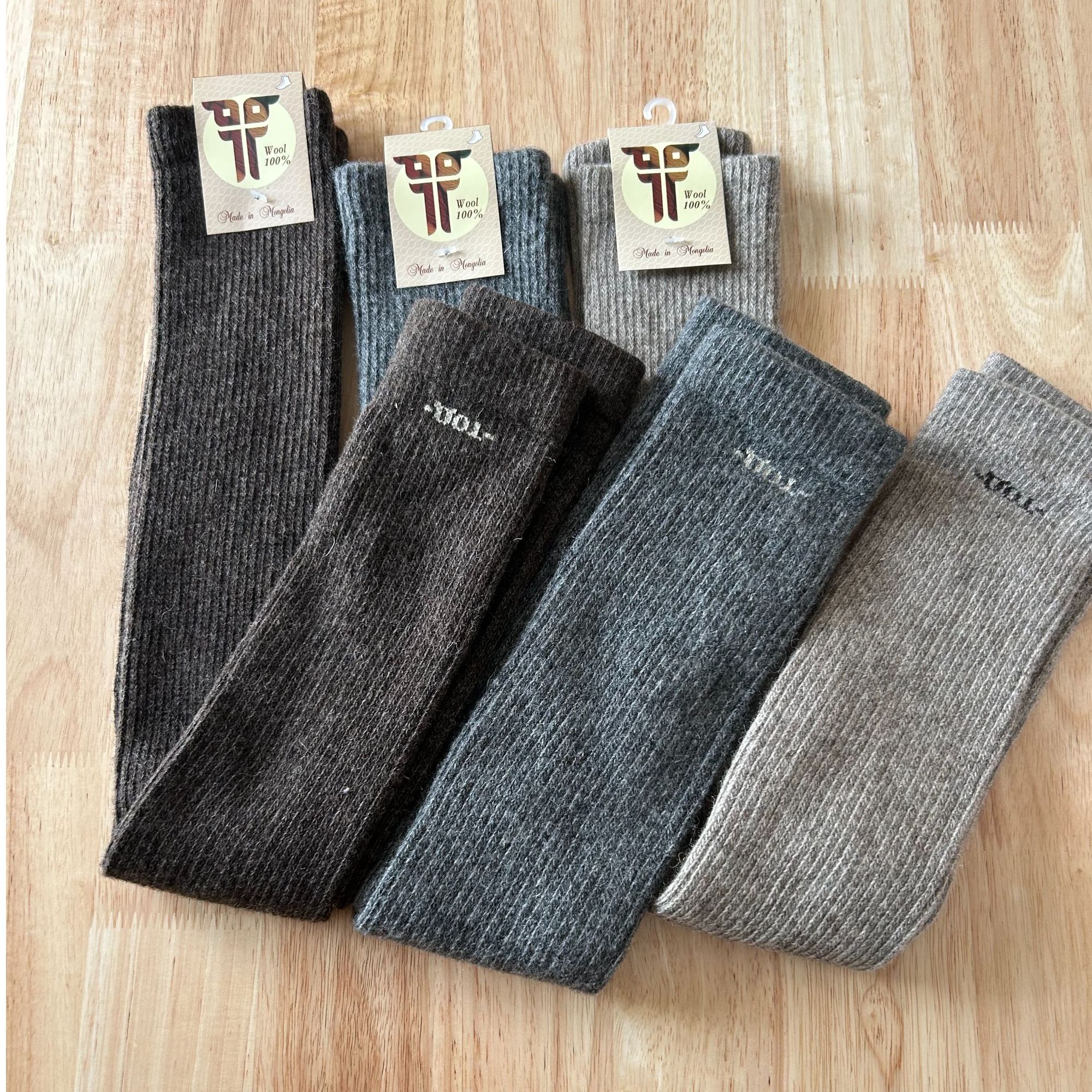 蒙古国进口 100% 羊毛 长款 中款 护膝 保暖 秋冬