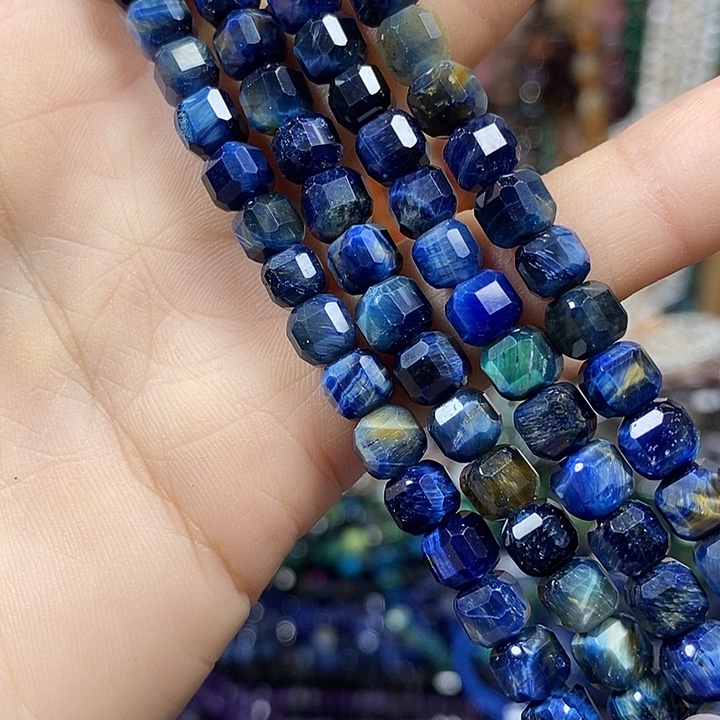 玛瑙/玉髓未镶嵌珠宝半成品虎眼切面方糖卡5mm