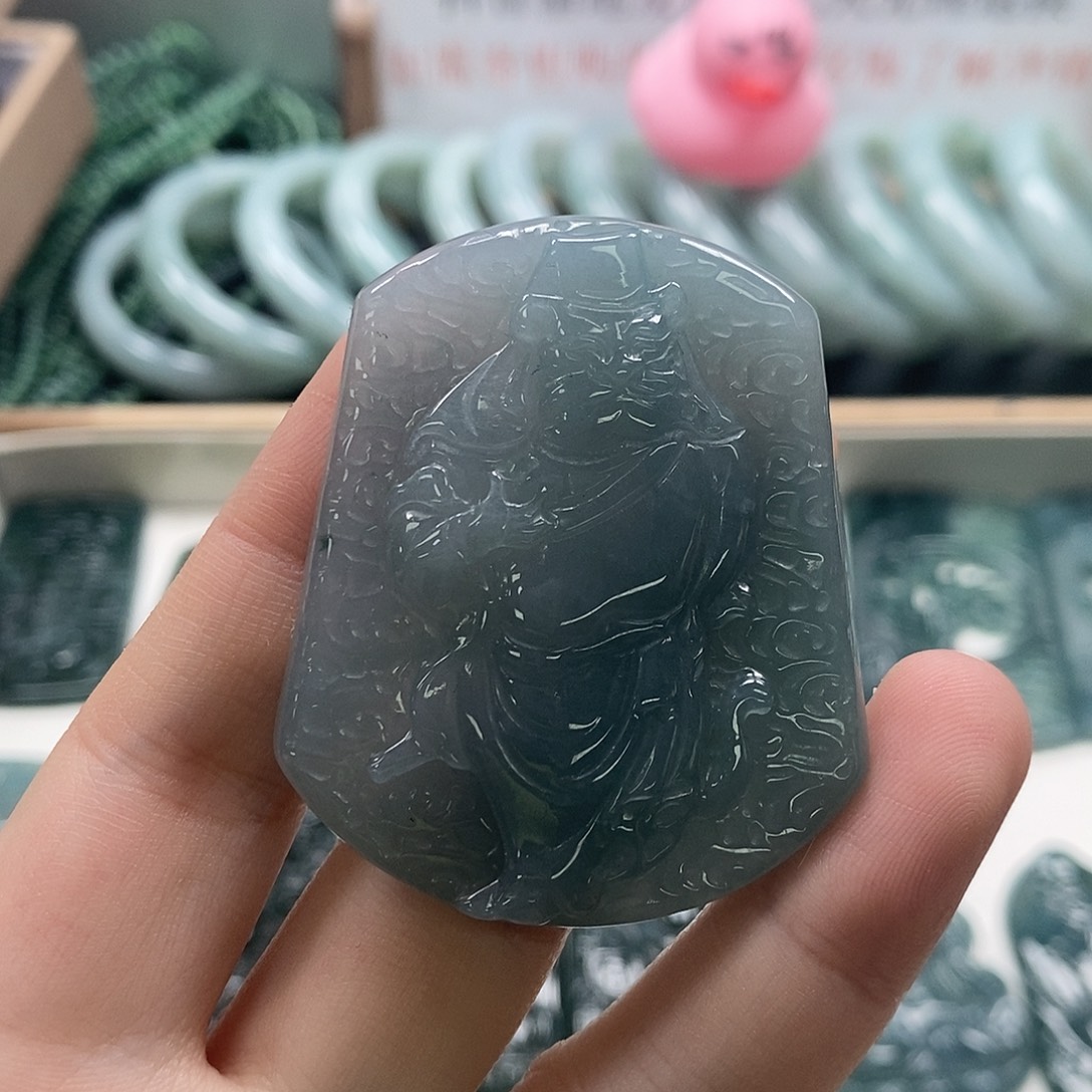翡翠未镶嵌颈饰1-3翡翠A货挂件