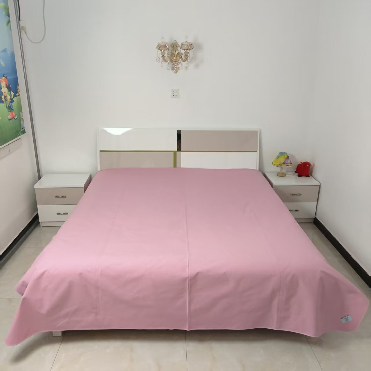 【庄户主】一等品全棉老粗布—粉黛（双面款高支高密）