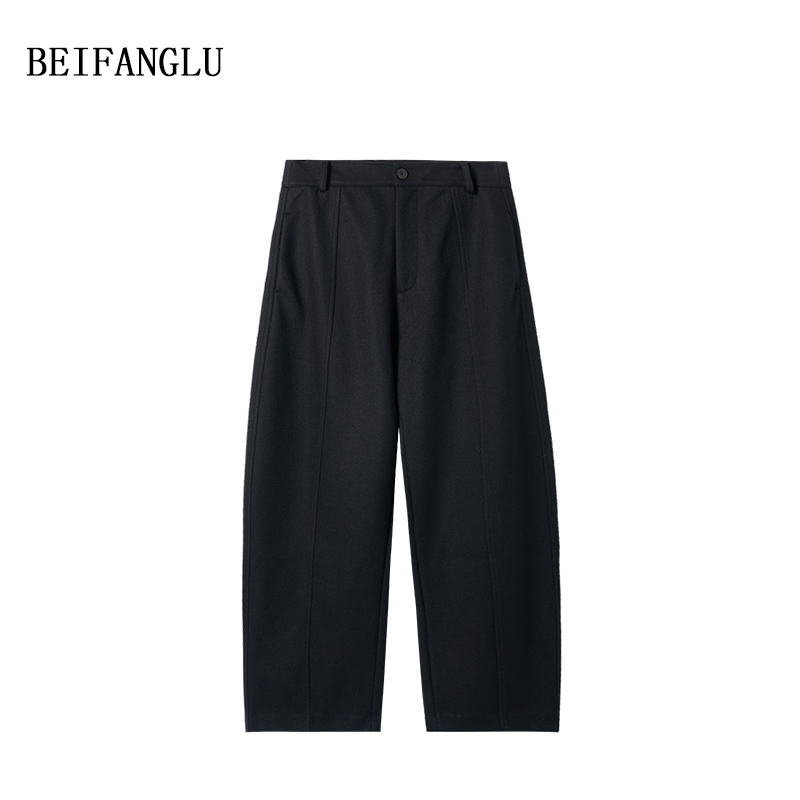 北方鹿【显瘦弯刀气球裤】好穿百搭羊毛呢九分休闲裤秋冬裤子251394