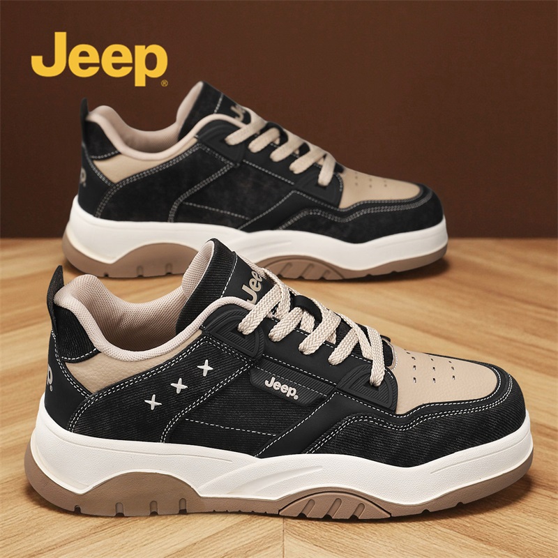 JEEP男鞋2025秋季新款复古百搭休闲板鞋男士户外防滑耐磨运动潮鞋
