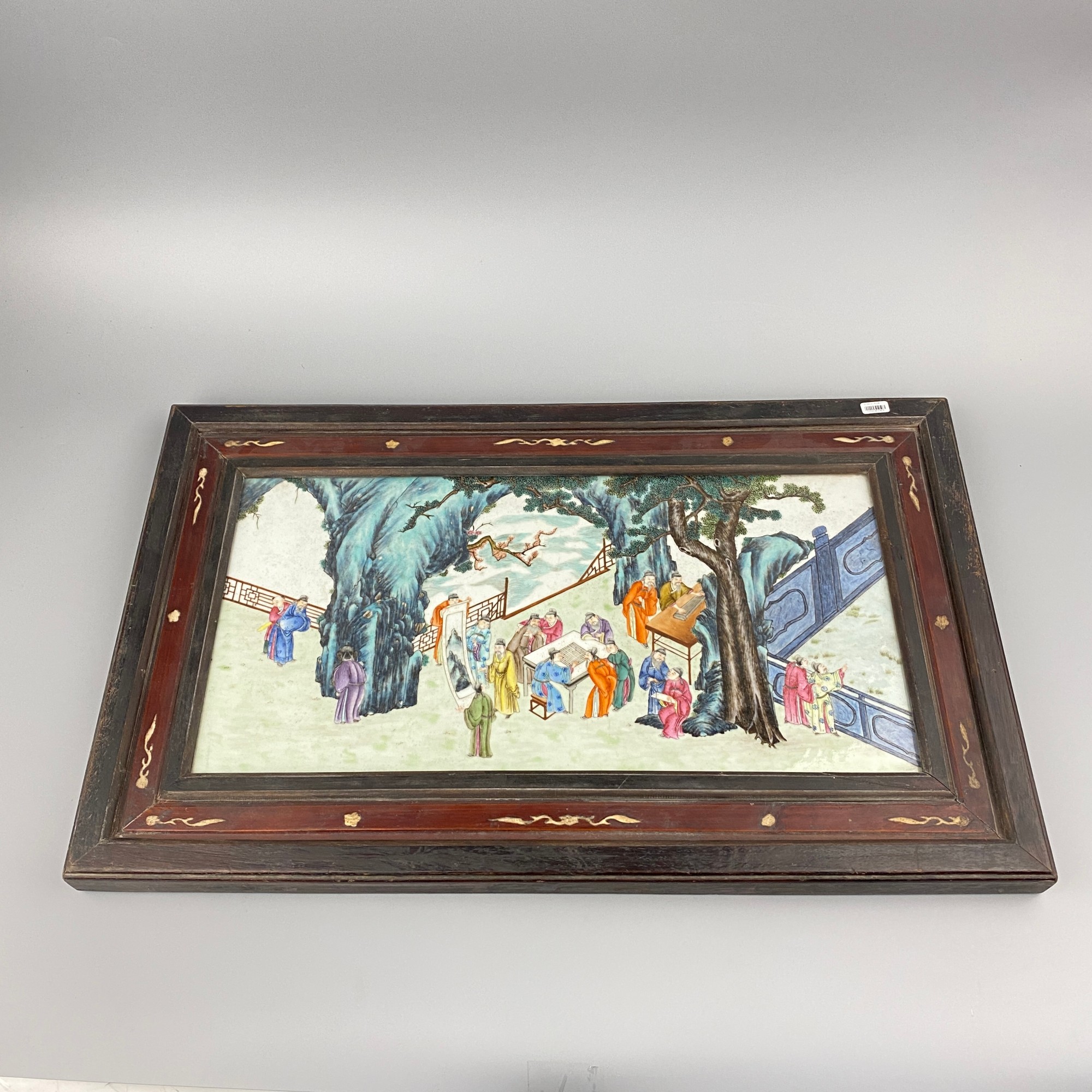 清中期粉彩人物挂屏【古董拍卖】Y225YLH0123018