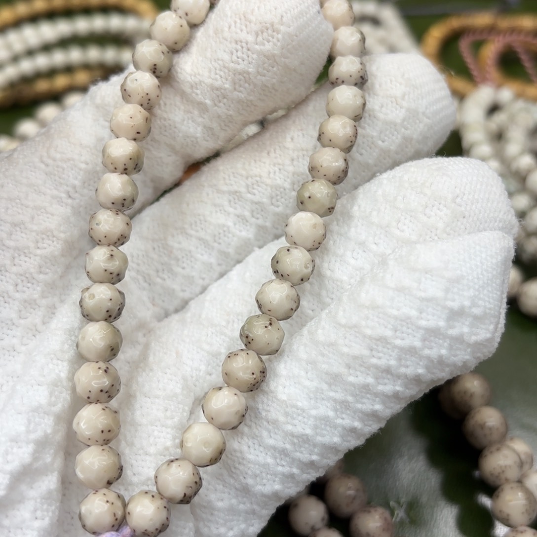 星月菩提吊坠正*7二次圆玉化手持双金标