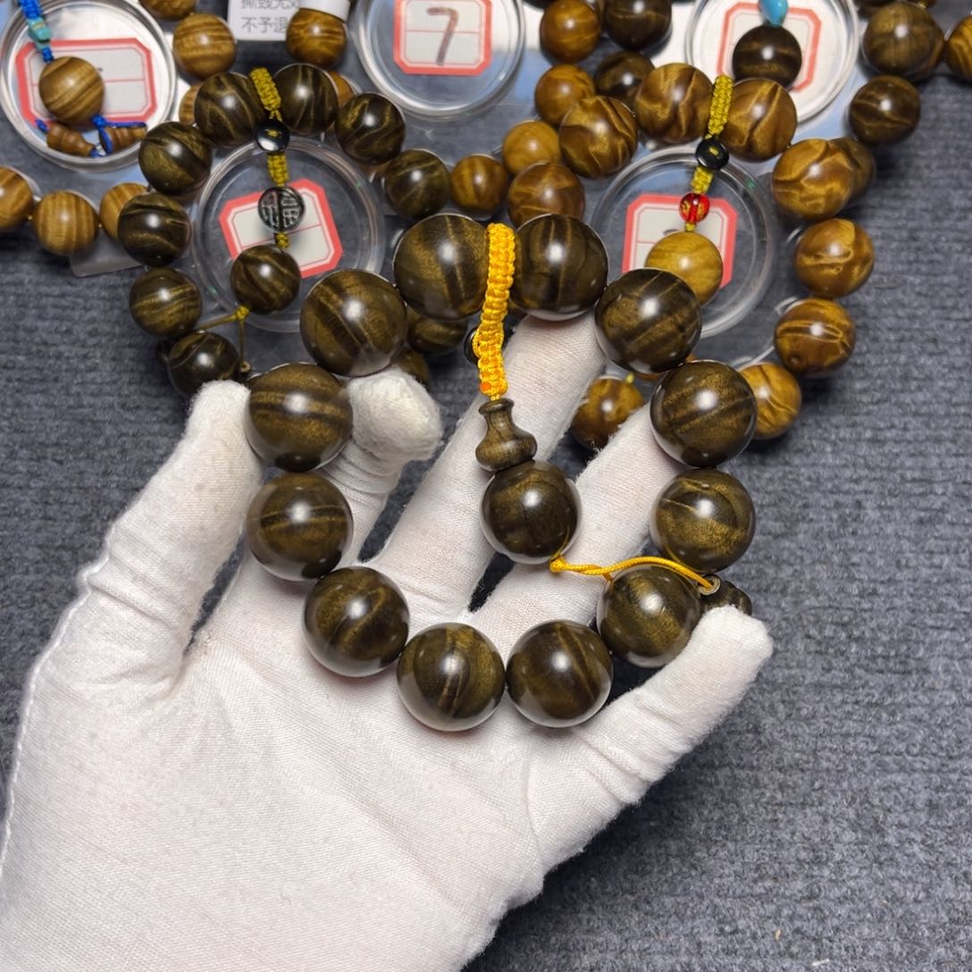 手串/手链楠木（金丝楠）阴沉2.0水波218