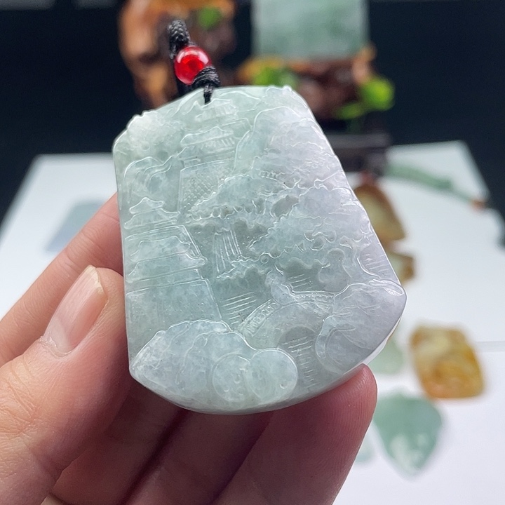 翡翠未镶嵌颈饰吊坠