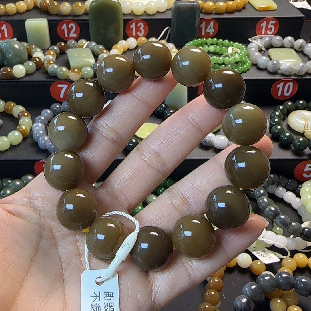 和田玉未镶嵌手链