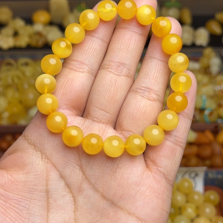 蜜蜡未镶嵌珠宝奇石天然蜜蜡手串179