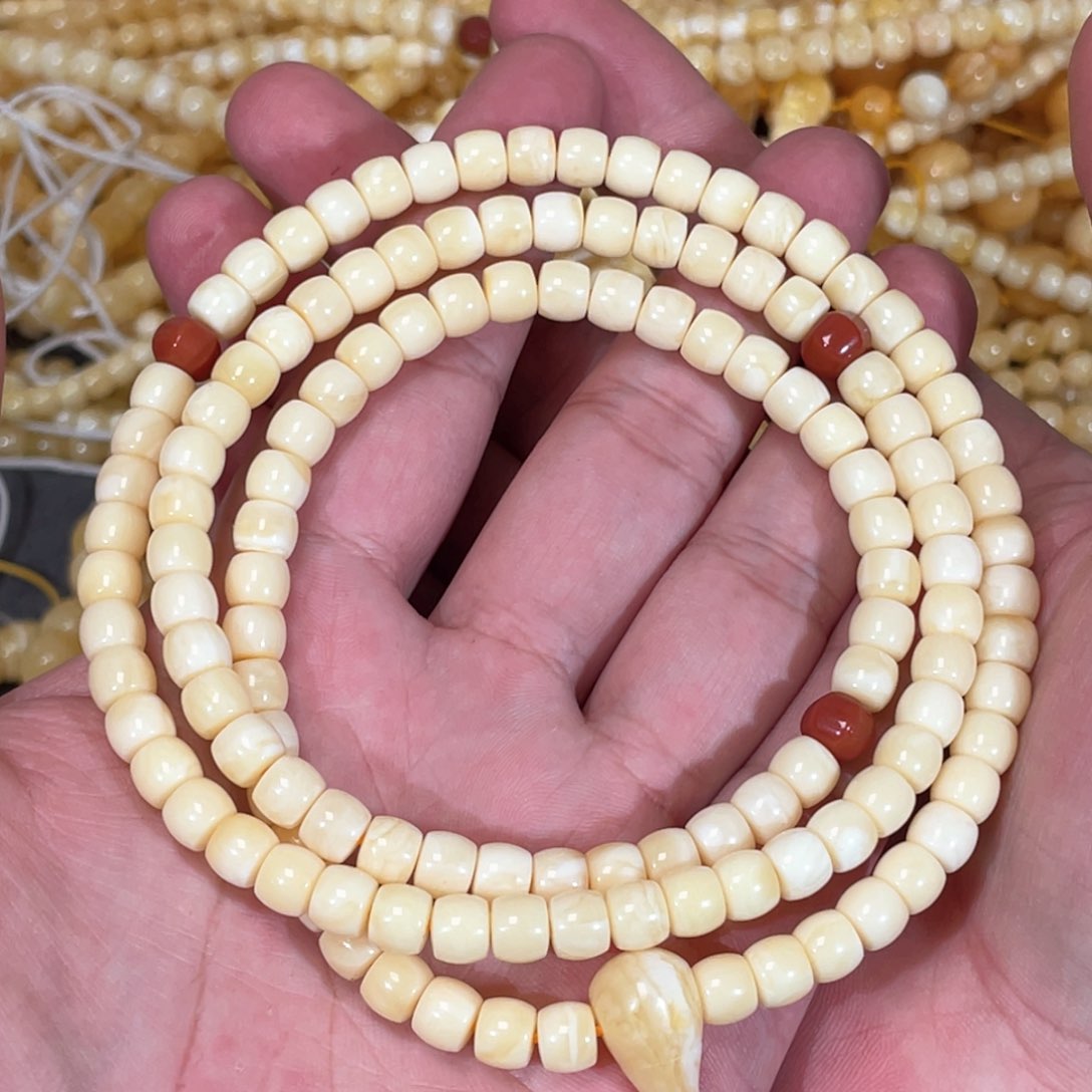 蜜蜡裸石未镶嵌蜜蜡佛珠6.5mm