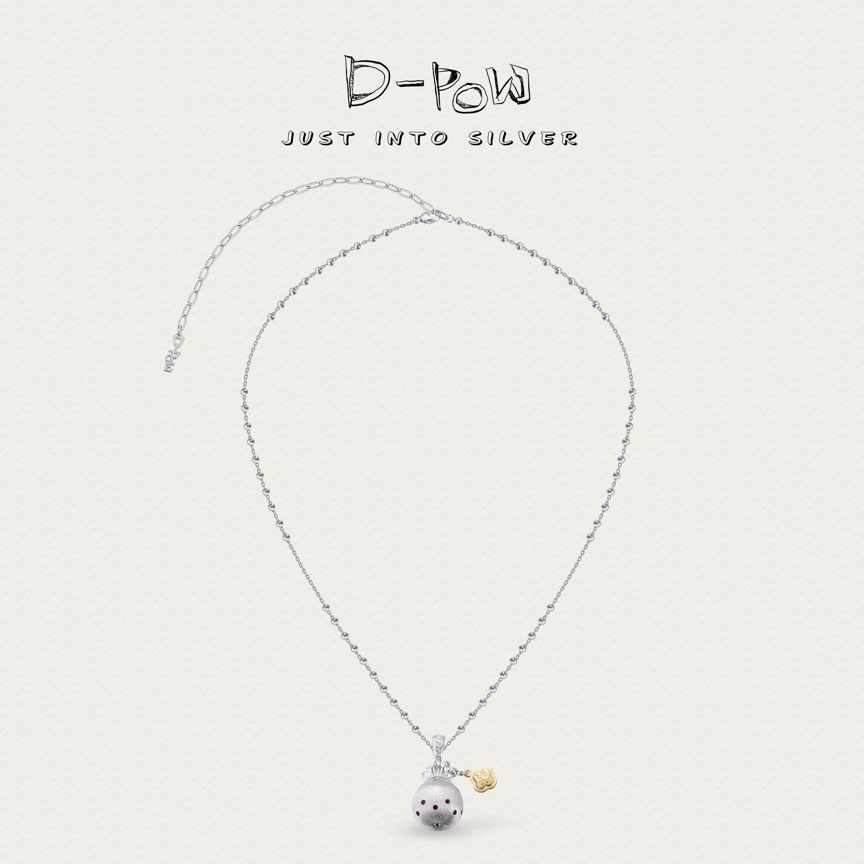 灯小炮 坠链均925银合成锆石 【福报】高定项链（60cm）（8544）时尚