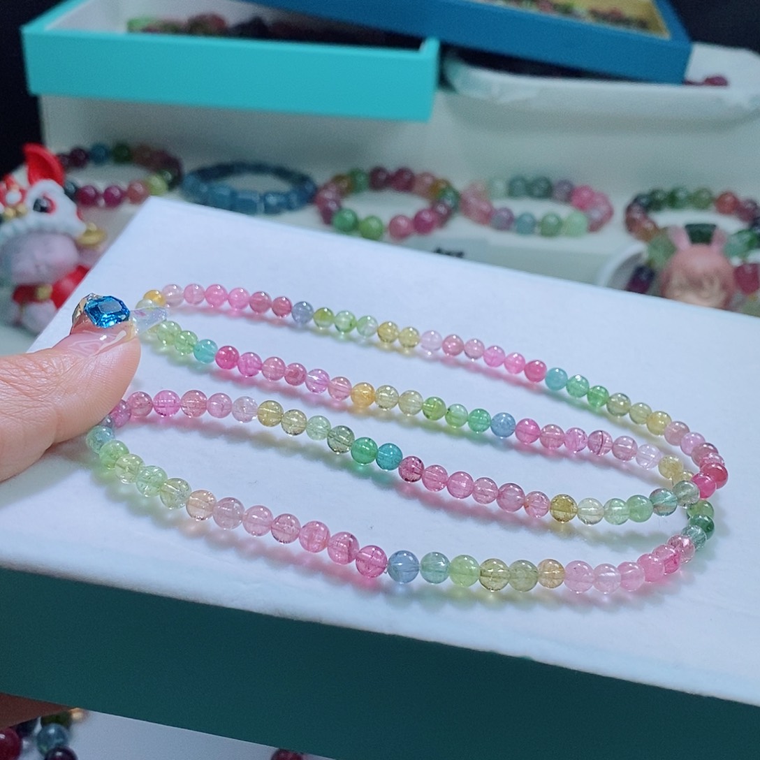 碧玺手链未镶嵌5.2mm左右