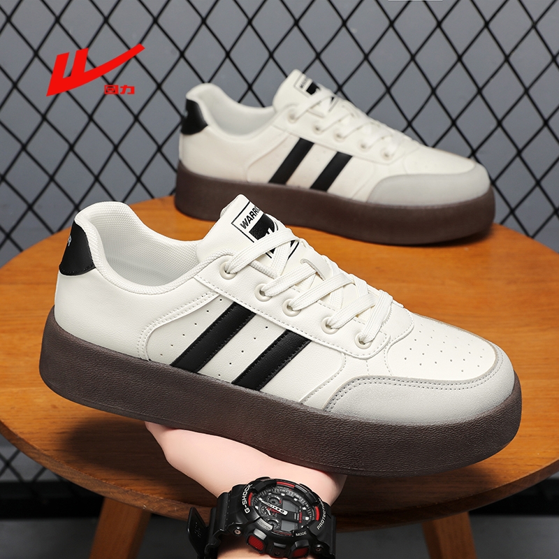 回力男鞋秋季德训鞋百搭复古板鞋厚底增高运动休闲鞋大码小白鞋子