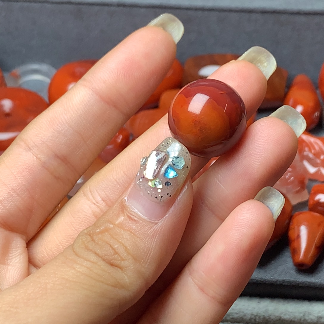 莲***童南红玛瑙未镶嵌配饰