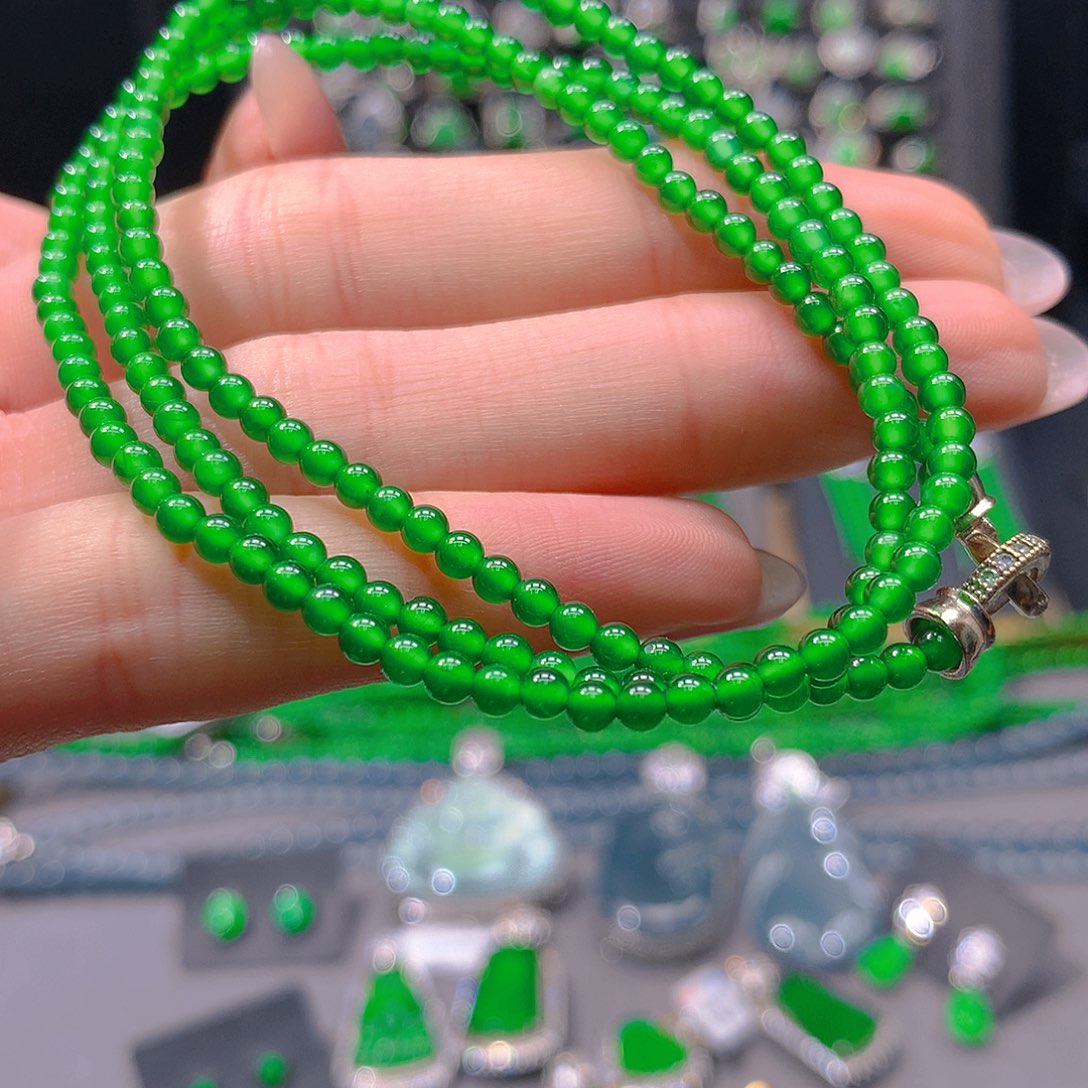 翡翠未镶嵌耳饰天然翡翠