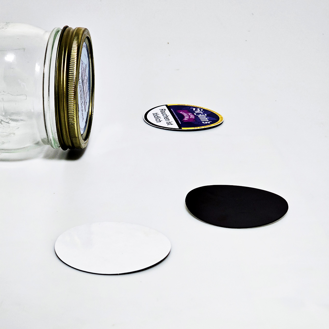 梅森瓶盖磁贴12个/份（需配合梅森瓶贴纸使用）磁力吸附 可循环 