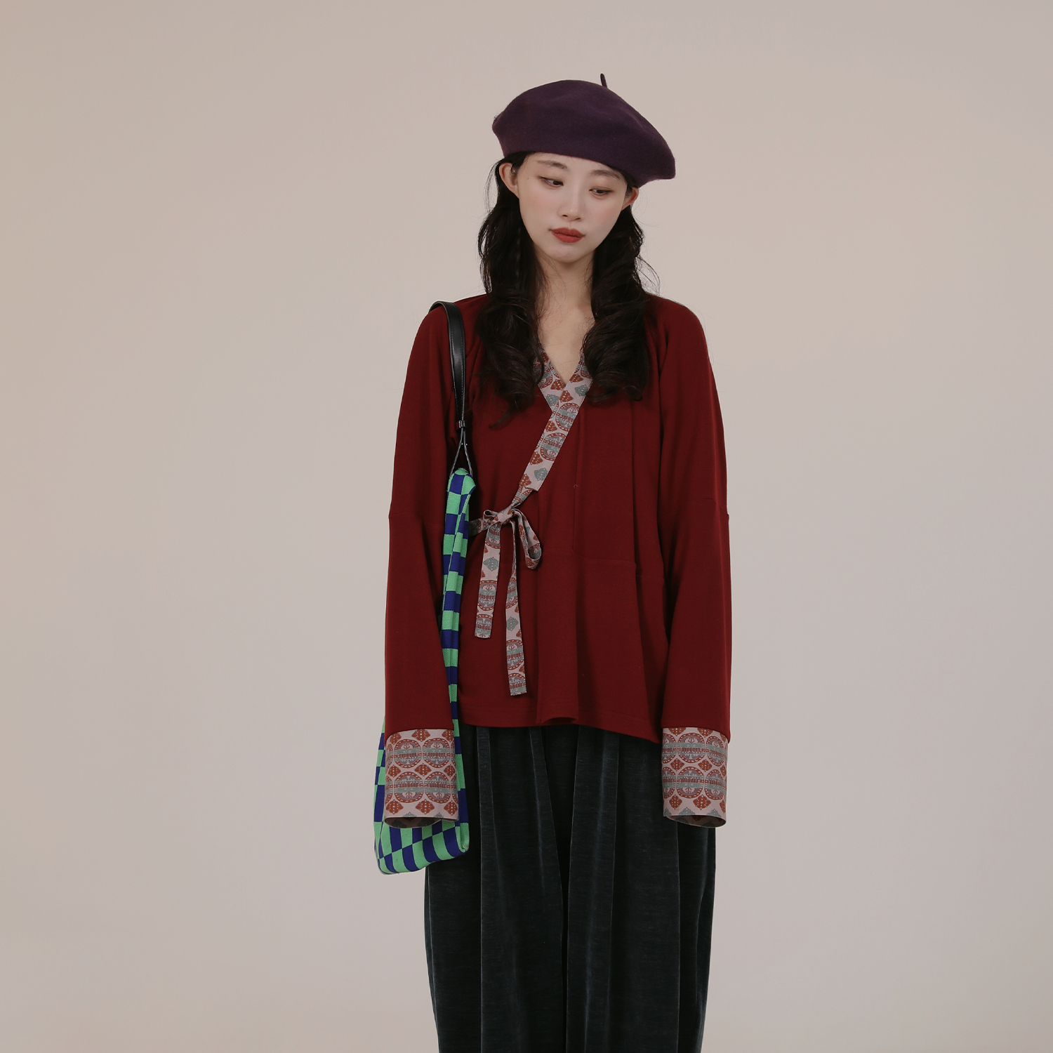 谜阿凰【赤绡里衣】汉元素原创汉服上衣内搭女秋冬舒适日常易打理