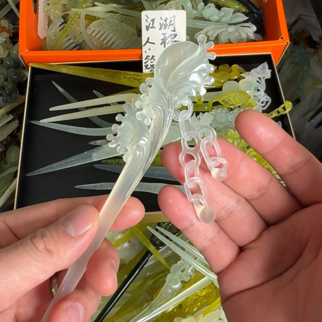 岫玉发饰未镶嵌明君玉簪贼拉好看