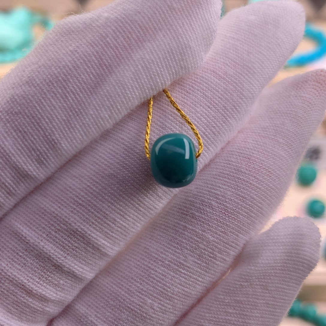 绿松石珠宝奇石未镶嵌8.6×7.1